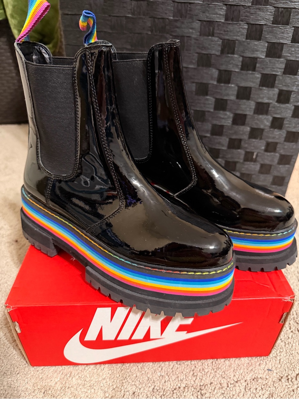 Kurt Geiger London Birdie Rainbow Platform Chelsea Boot
